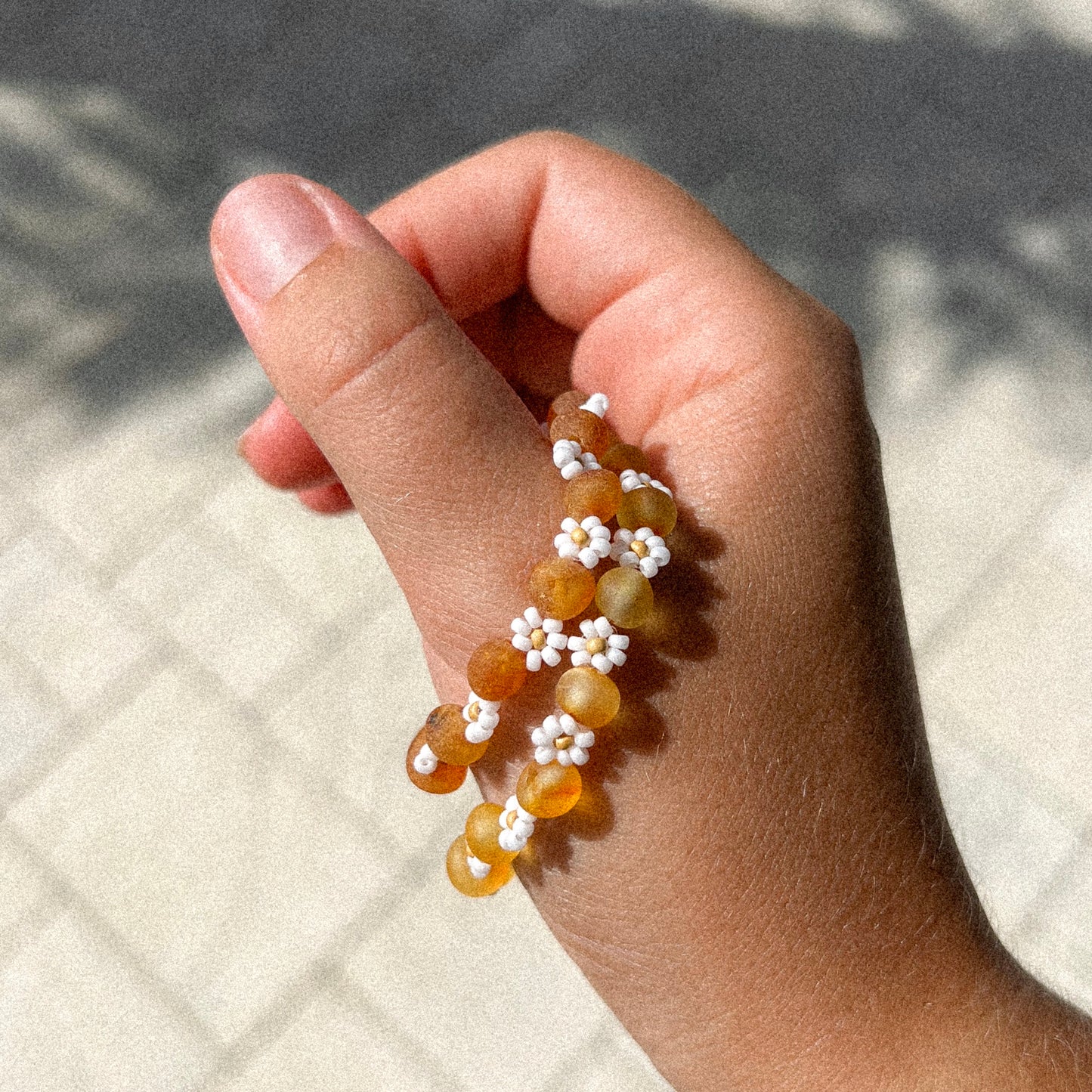 Amber Flower Bracelet